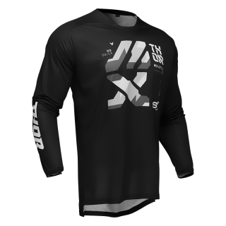 Maillot Thor launchmode brave gris/noir 2025 | Oxmoto