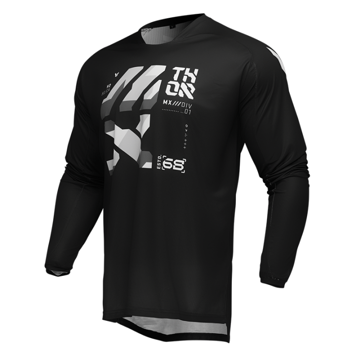 Maillot Thor launchmode brave gris/noir 2025 | Oxmoto