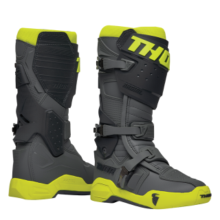 Bottes Thor radial gris/jaune fluo 2025 | Oxmoto