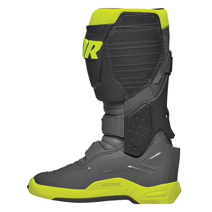 Bottes Thor radial gris/jaune fluo 2025 | Oxmoto