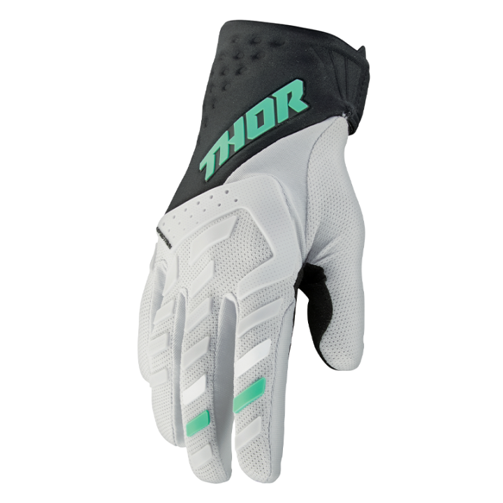 Gants Thor spectrum femme noir/menthe | Oxmoto