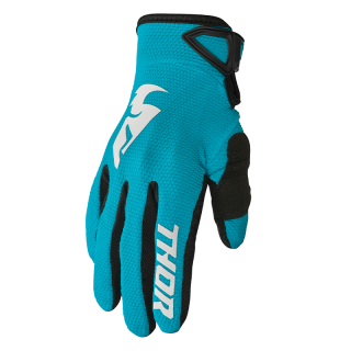 Gants Thor sector femme aqua/blanc vintage | Oxmoto