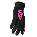 Gants Thor sector femme noir/rose | Oxmoto