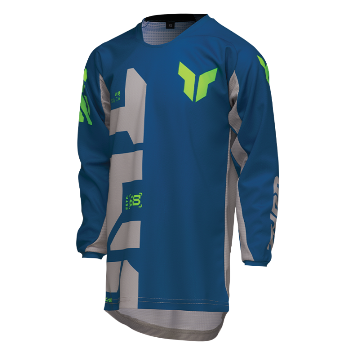 Maillot enfant Thor launchmode forge bleu 2025 | Oxmoto