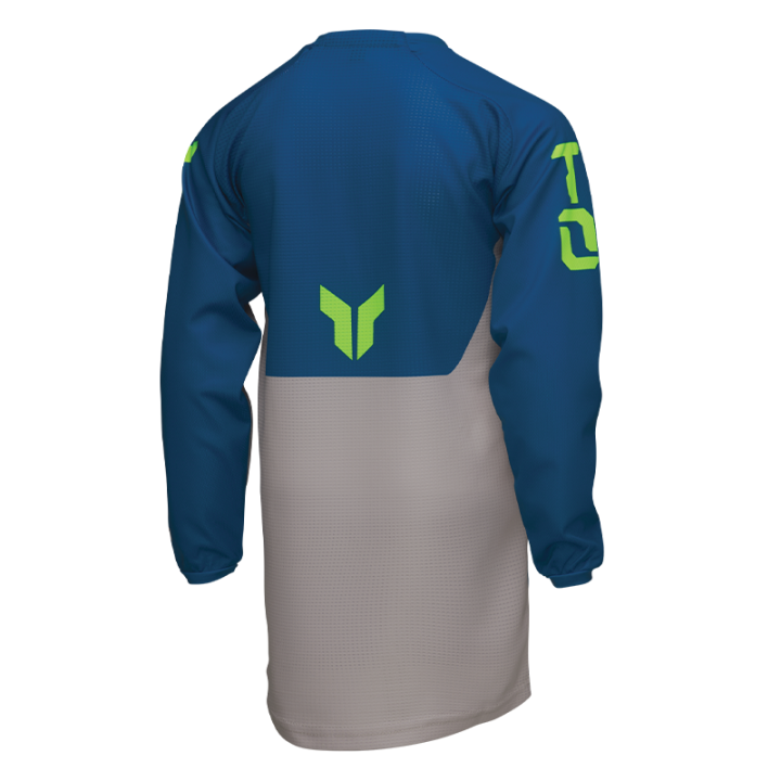 Maillot enfant Thor launchmode forge bleu 2025 | Oxmoto