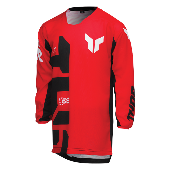 Maillot enfant Thor launchmode forge rouge 2025 | Oxmoto