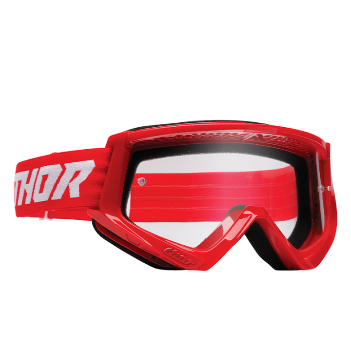 Lunettes Thor combat rouge/blanc 2025 | Oxmoto