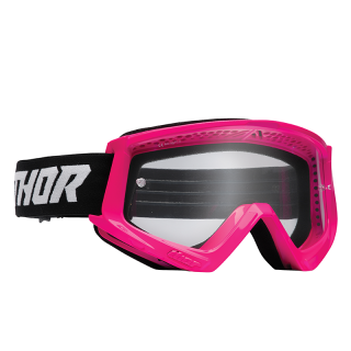 Lunettes Thor combat rose fluo/noir 2025 | Oxmoto