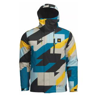 Veste Thor tour heavyweight brave bleu/jaune 2025 | Oxmoto