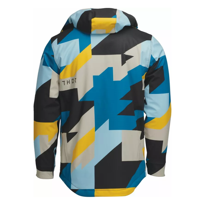Veste Thor tour heavyweight brave bleu/jaune 2025 | Oxmoto