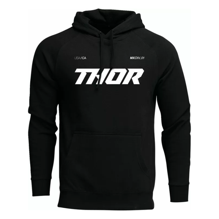 Sweet à capuche Thor brave noir 2025 | Oxmoto