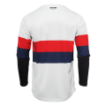 Maillot Thor hallman differ blanc/rouge/navy 2025 | Oxmoto