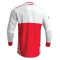 Maillot Thor hallman differ blanc/rouge 2025 | Oxmoto