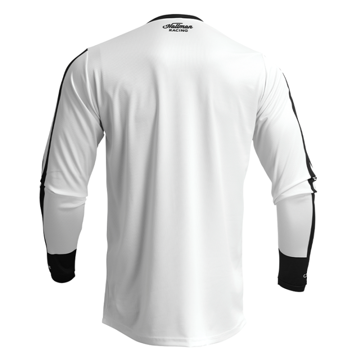Maillot Thor hallman differ blanc/noir 2025 | Oxmoto