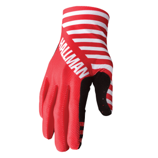 Gants Thor hallman mainstay slice blanc/rouge 2025 | Oxmoto