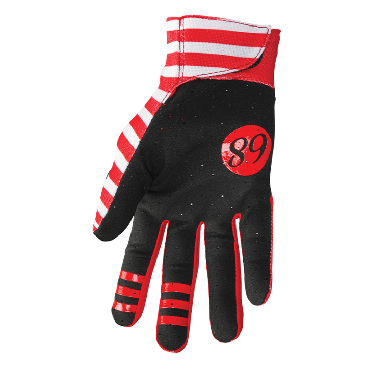 Gants Thor hallman mainstay slice blanc/rouge 2025 | Oxmoto