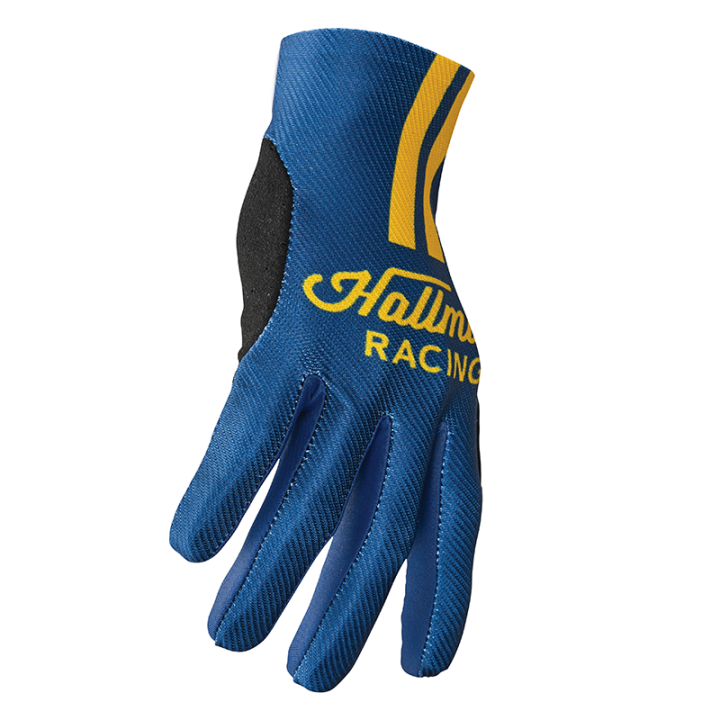Gants Thor hallman mainstay bleu navy/citron 2025 | Oxmoto