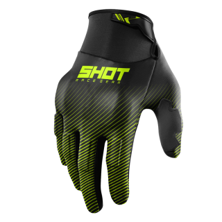 Gants SHOT drift rim jaune fluo 2026 | Oxmoto