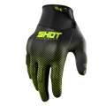 Gants SHOT drift rim jaune fluo 2026 | Oxmoto