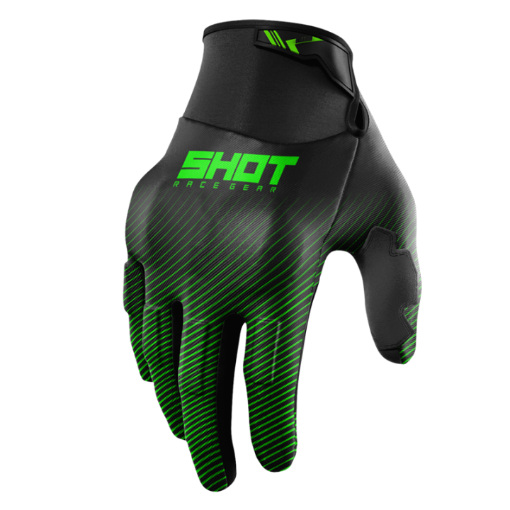 Gants SHOT drift rim vert 2026 | Oxmoto