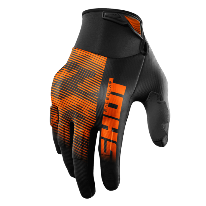Gants SHOT drift tactic orange fluo 2026 | Oxmoto