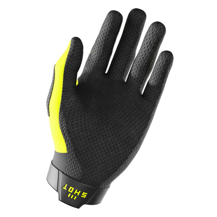 Gants SHOT lite pro jaune fluo 2026 | Oxmoto