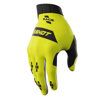 Gants enfant SHOT race jaune fluo 2025 | Oxmoto
