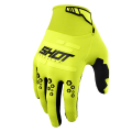 Gants SHOT vision jaune fluo 2025 | Oxmoto