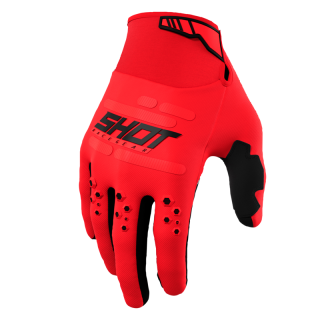 Gants SHOT vision rouge 2025 | Oxmoto