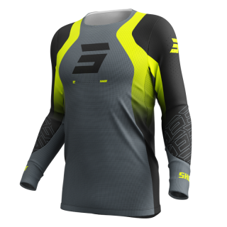 Maillot SHOT aerolite ultra jaune fluo 2025 | Oxmoto
