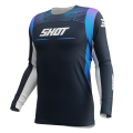 Maillot SHOT contact apex bleu 2025 | Oxmoto