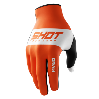 Gants enfant SHOT draw sky orange 2026 | Oxmoto