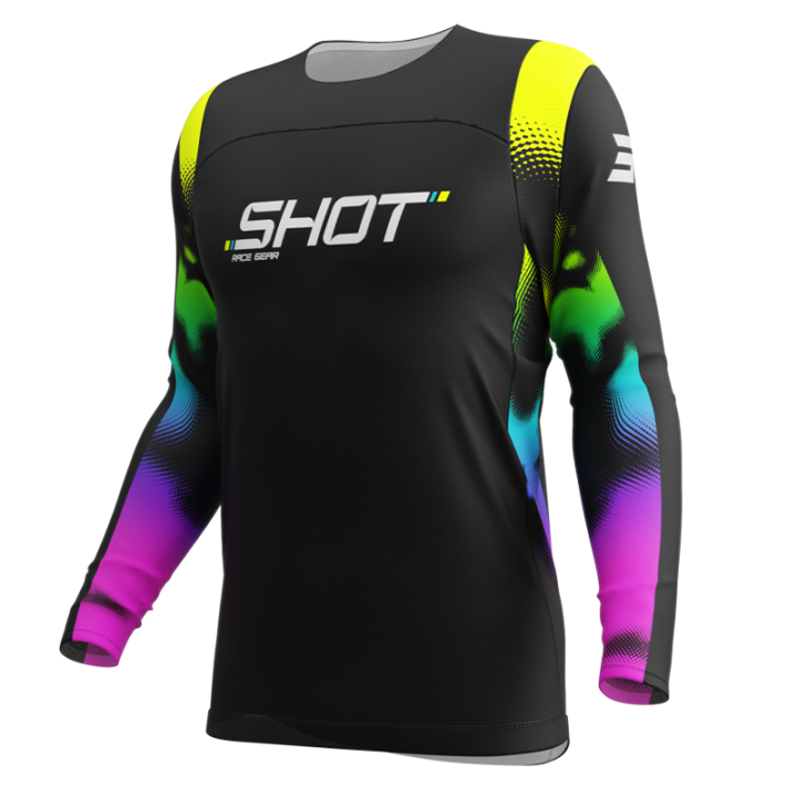 Maillot enfant SHOT contact nitro noir 2026 | Oxmoto