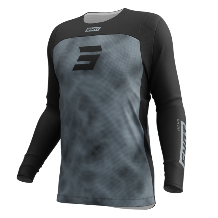Maillot SHOT contact onyx noir/gris 2025 | Oxmoto