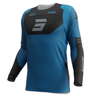 Maillot SHOT contact shield bleu 2025 | Oxmoto