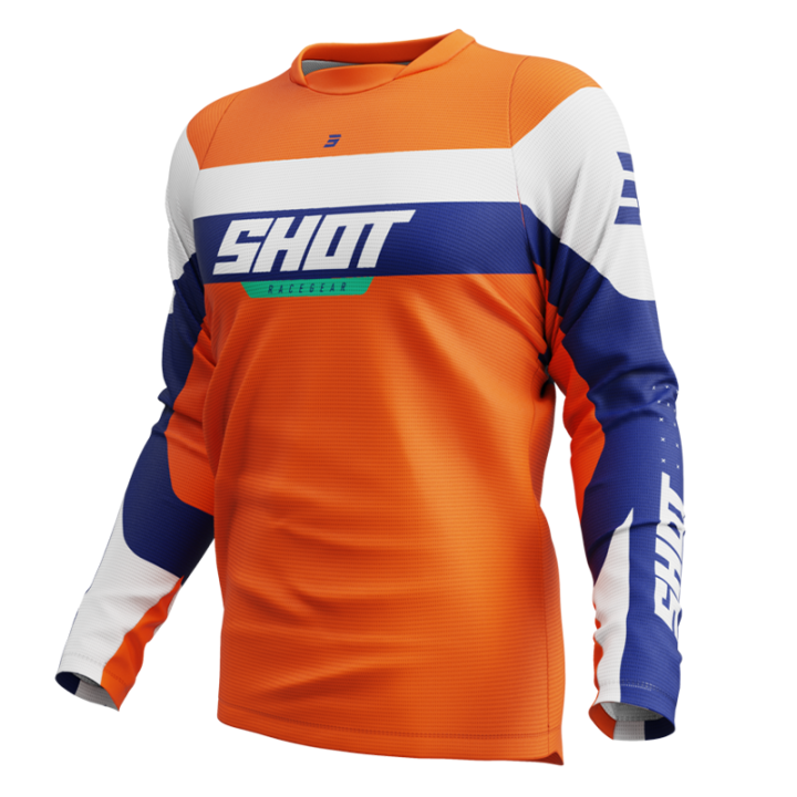 Maillot SHOT devo league orange 2025 | Oxmoto