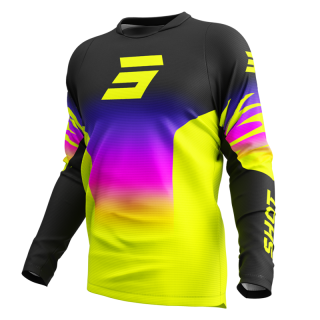 Maillot SHOT devo x-trem jaune fluo 2025 | Oxmoto