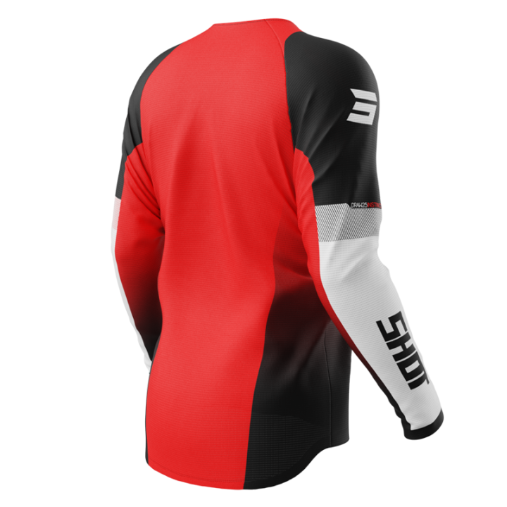 Maillot SHOT draw instinct rouge 2025 | Oxmoto
