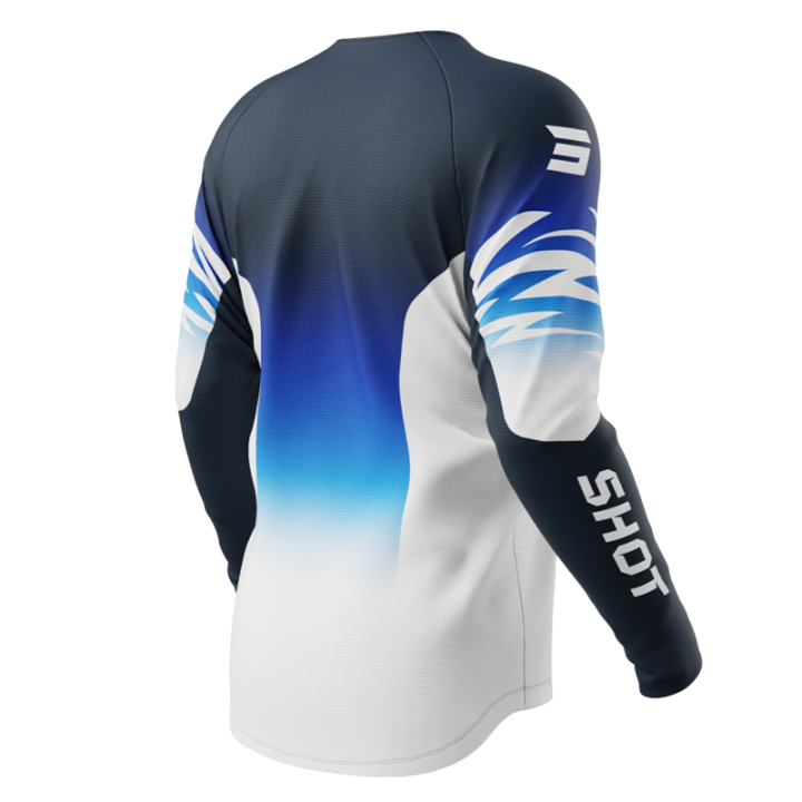 Maillot enfant SHOT draw x-trem bleu 2025 | Oxmoto