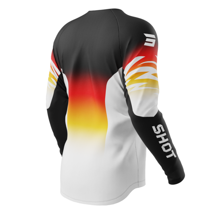 Maillot enfant SHOT draw x-trem orange 2025 | Oxmoto