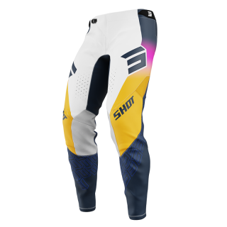Pantalon SHOT aerolite ultra bleu/orange/rose 2025 | Oxmoto