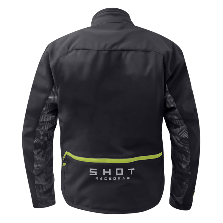 Veste SHOT climatic noir/jaune fluo 2026 | Oxmoto