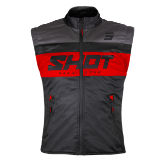 Bodywarmer SHOT lite noir/rouge 2026 | Oxmoto