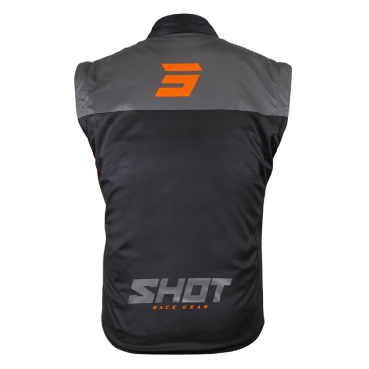 Bodywarmer SHOT lite noir/orange 2026 | Oxmoto