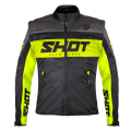 Veste SHOT softshell lite noir/jaune fluo 2026 | Oxmoto
