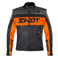 Veste SHOT softshell lite noir/orange 2026 | Oxmoto