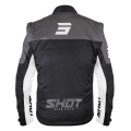 Veste SHOT softshell lite noir/blanc 2026 | Oxmoto