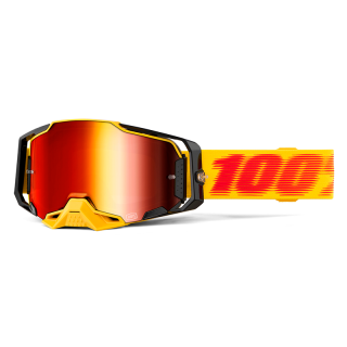Lunettes 100% armega tetsu jaune écran rouge | Oxmoto