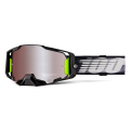 Lunettes 100% armega hiper noir écran argent | Oxmoto