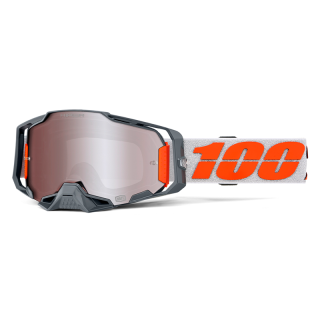 Lunettes 100% armega hiper blanc écran argent | Oxmoto